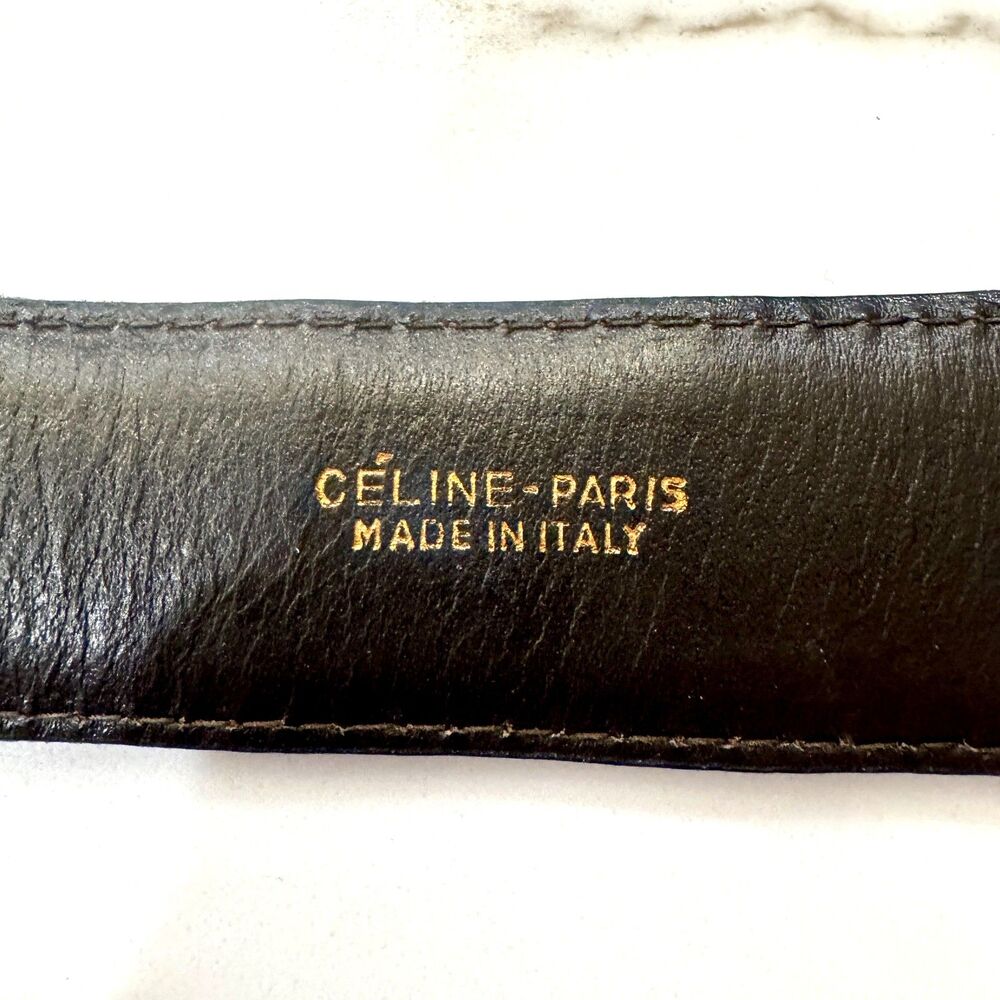 CELINE Horse Carriage Vintage Brown Belt - Size 60 (XXS) - Picture 4 of 12